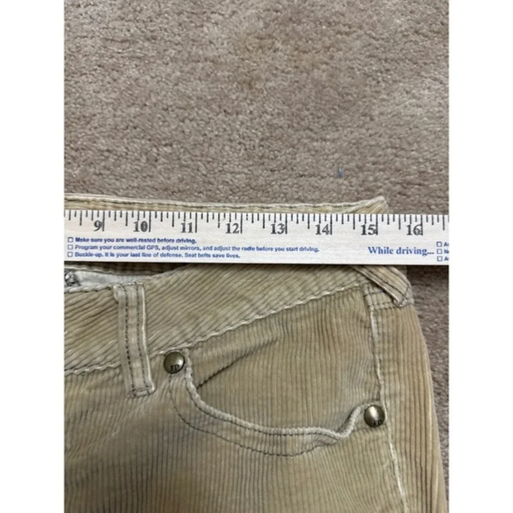 Free People Women's‎ Corduroy Flare Jeans Tan Size 30x30 Mid-rise Boho Western